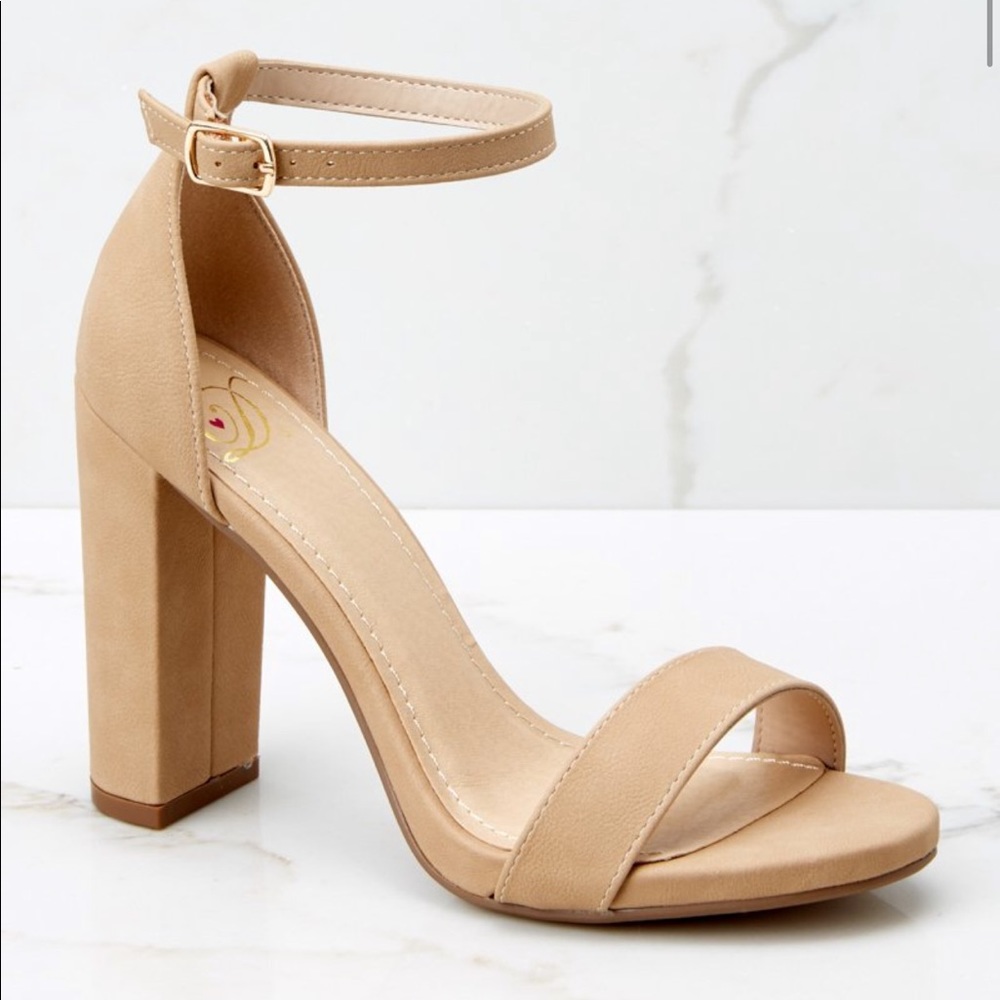 NEW! Tan Ankle Strap Heels | 9 | never been worn